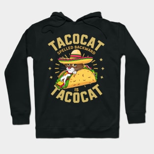 Tacocat Spelled Backward Is Tacocat Cat And Taco Lover Hoodie